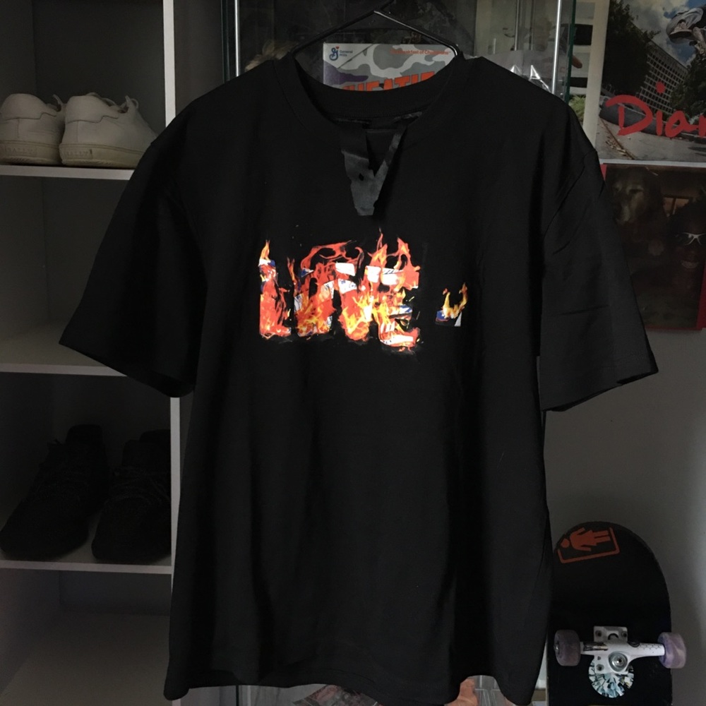 VLONE Love Usa Burning Flag Tee